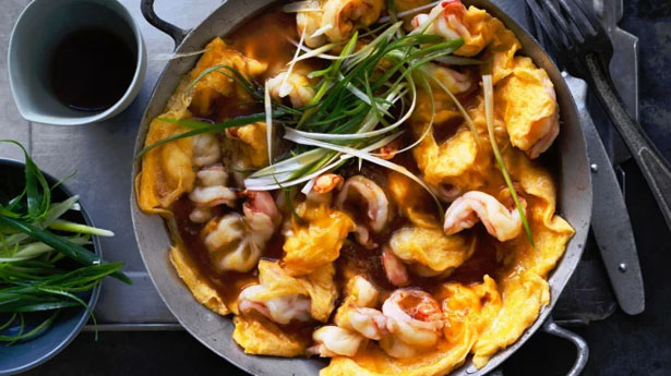 Prawn Omelette - Foodiection.com