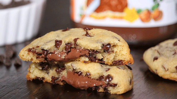 Chocolate Nutella Cookies - Foodiection.com